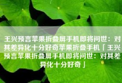 王兴预言苹果折叠屏手机即将问世：对其差异化十分好奇苹果折叠手机「王兴预言苹果折叠屏手机即将问世：对其差异化十分好奇」