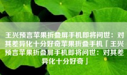 王兴预言苹果折叠屏手机即将问世：对其差异化十分好奇苹果折叠手机「王兴预言苹果折叠屏手机即将问世：对其差异化十分好奇」